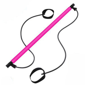 Portable Pilates Stick Bar With Resistance Bands