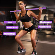 Load image into Gallery viewer, Portable Pilates Stick Bar With Resistance Bands
