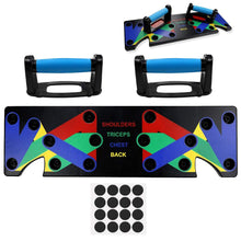 Load image into Gallery viewer, 9 in 1 Push Up Rack Board Comprehensive Fitness Exercise Training System
