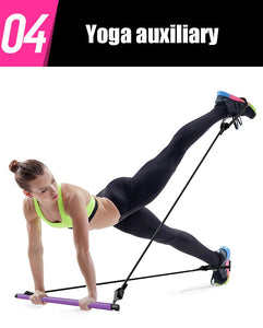 Portable Pilates Stick Bar With Resistance Bands