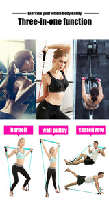 Portable Pilates Stick Bar With Resistance Bands