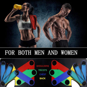 9 in 1 Push Up Rack Board Comprehensive Fitness Exercise Training System