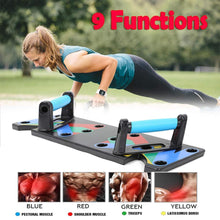 Load image into Gallery viewer, 9 in 1 Push Up Rack Board Comprehensive Fitness Exercise Training System
